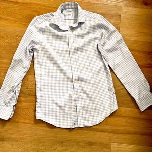 Twillory : white and blue cheque shirt. Pristine condition . 15-35/35